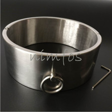 6CM Heavy Duty 100 Stainless Steel Neck Collar Neck Corset Cuff Binding 4 Size
