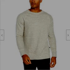 Banana Republic Men's Mid-weight Waffle Knit Crew Pullovers (HTR GREY, LARGE)NWT