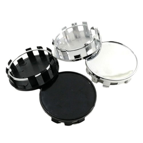 4Pcs Outer 54MM/Inner 50MM Wheel Center Caps Dust-proof Silver/Black Rim Hub Cap - Picture 4 of 13