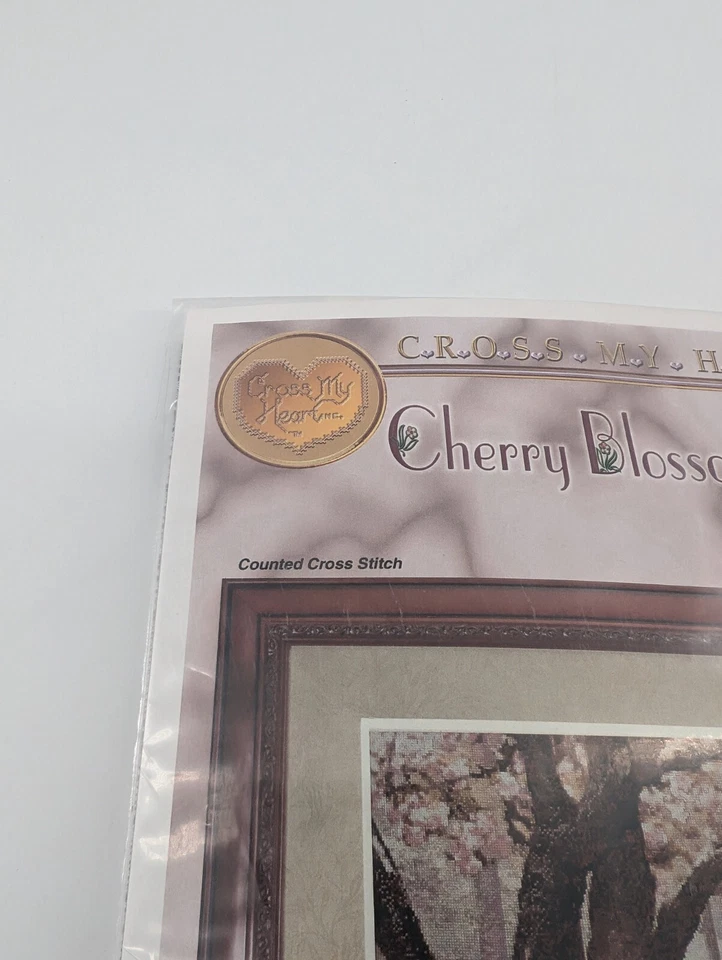 Cross My Heart INC Cherry Blossom Waterfall Kit de punto de cruz contado ~ 2002 Foto 4 de 4