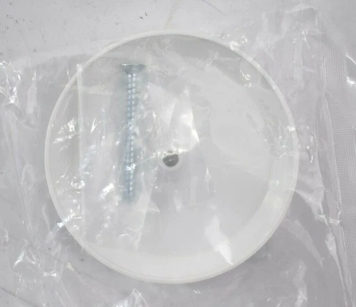 ProFlo Plastic 4-1/4" Flat Access Cleanout Cut Off Cover Plate White PFFAC4W - Picture 2 of 8