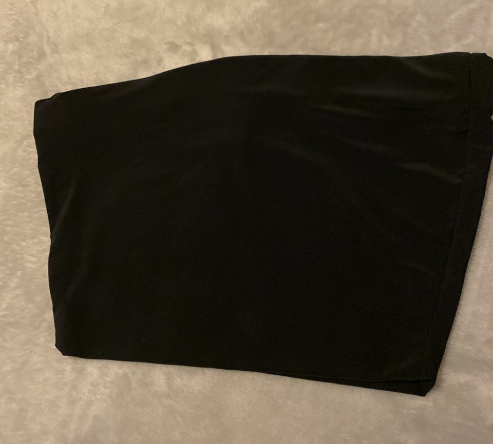 Black Strapless Black Bralet Cropped Top Size Uk 6 Pretty Little Thing