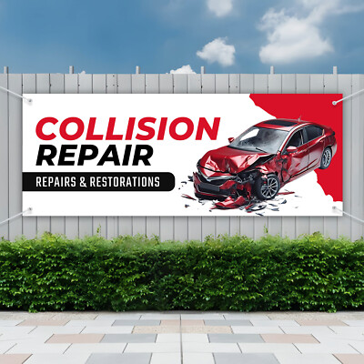 COLLISION REPAIR Ready Design Banner 440gsm Thickness with Eyelet