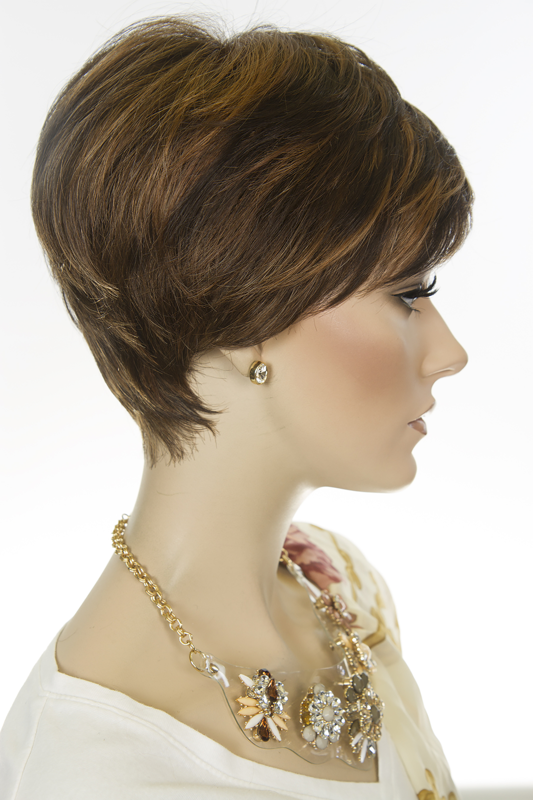 Toffee Truffle Short Lace Front Monofilament Jon Renau Pixie Straight