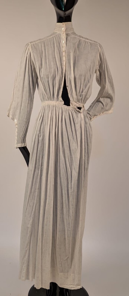 cotton batiste dress Antique 1910s White Batiste Cotton Dress Set WAKING LIGHT
