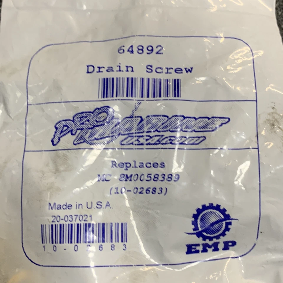 Magnetic Gear Case Drain Screw for Mercury & Mercruiser Rplcs 8M0058389 18-2375 - Image 2 of 2