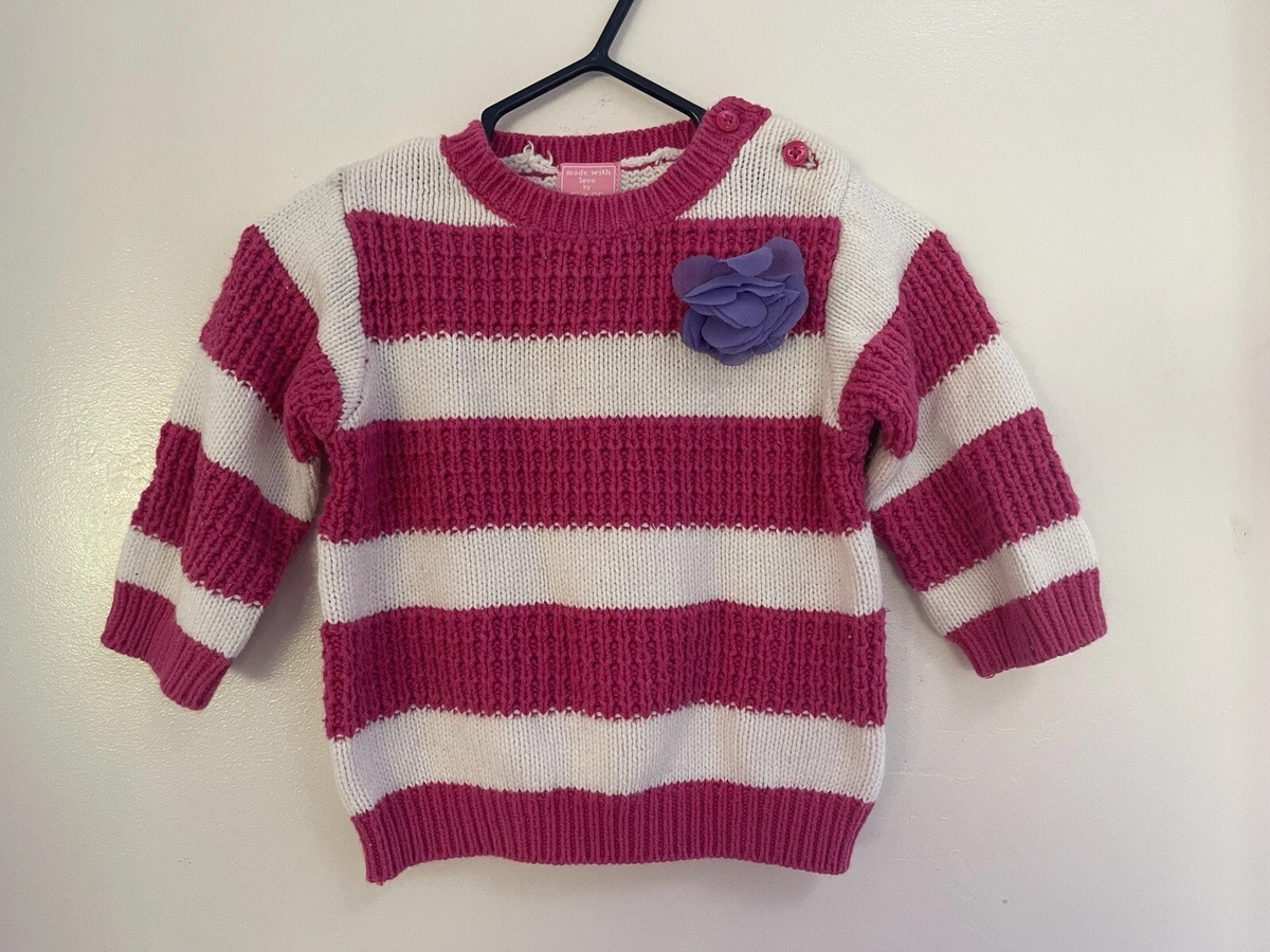 Toddler Girl Casual Stripe Knit Sweater