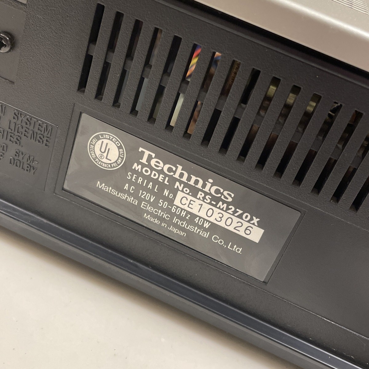 Technics RS-M270X Direct Drive Cassette Tape Deck | eBay