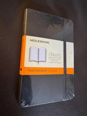 NEW Moleskine RULED Notebook SOFT BLACK COVER POCKET SIZE 7100 SEALED