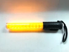 Emi Led Safety Baton, 3 light Yellow light & Flash Light, White Tip Light