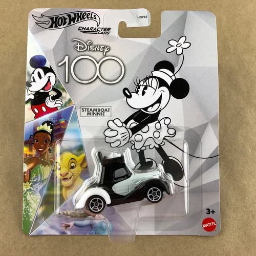 Hot Wheels Character Cars Disney 100 Steamboat Minnie Black 1:64 Diecast 2023