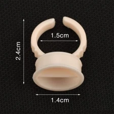 100PCS Silicone Pigment Rings Tattoo Ink Cups Makeup Ring Glue Holder Soft