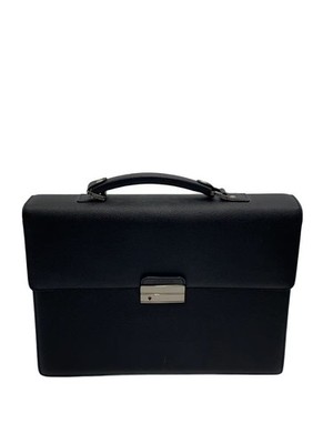 LE TANNEUR Leather Briefcase, Black