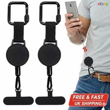 RETRACTABLE ANTI-THEFT PHONE LANYARD HOLDER STRAP MOBILE SAFETY TETHER UK