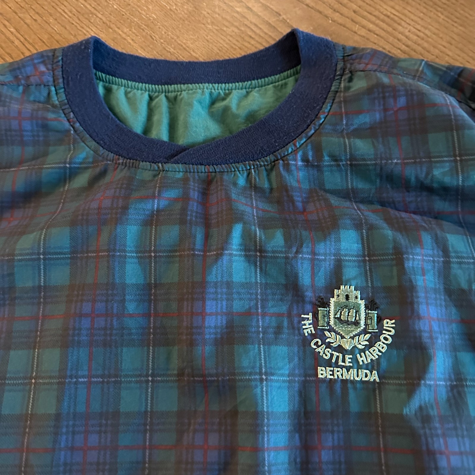 Vtg Roche Pullover Mens L The Castle Harbour Golf Bermuda Embroidered Reversable thumbnail 10