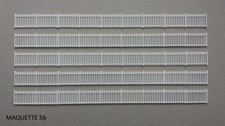 ho lot 5 barrières blanches fines clôture parc ou sur muret décor train diorama