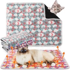 4 Pack Self Heating Cat Bed Cat Self Warming Pad with Stars Moon 16 x 20 Inches