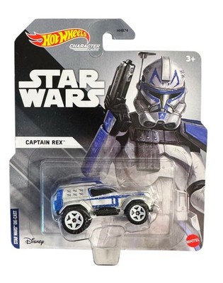 Hot Wheels Star Wars Captain Rex Character Car Disney Die-Cast HTF 