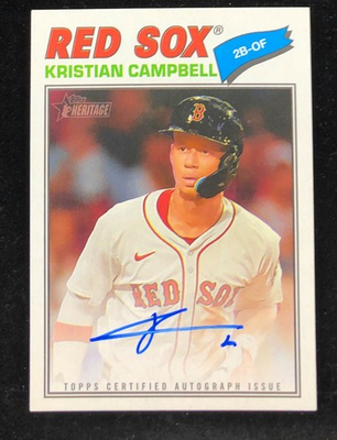 #ad Kristian Campbell 2026 Topps Heritage REAL ONE ON CARD AUTO #ROA KCA RED SOX $19.99
