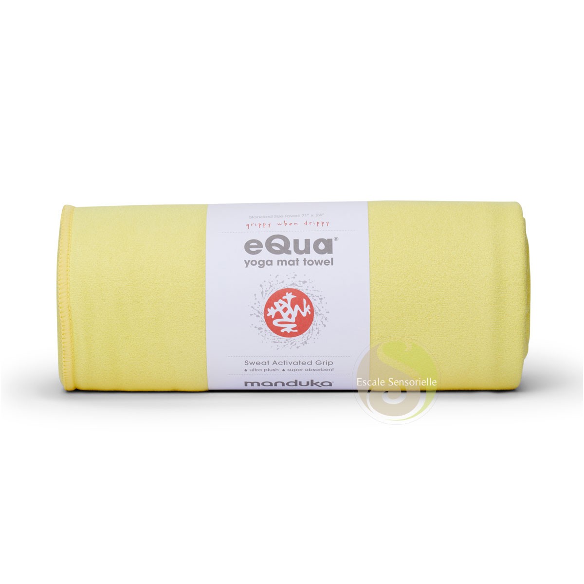 Serviette de tapis eQua Lemon Manduka en microfibre premium