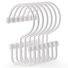 24 Pcs Shower Curtain Hooks Rings, Durable Shower Curtain Rings Rust Proof, D...