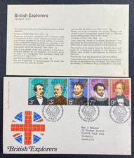 1973 UK Great Britain Royal Mail British Explorers FDC First Day Cover + Insert