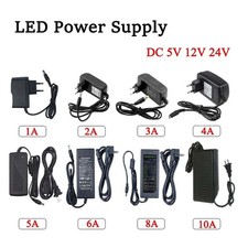 DC 5V 12V 24V LED Power Supply Adapter 1A-10A AC 110V-220V CCTV Transformer