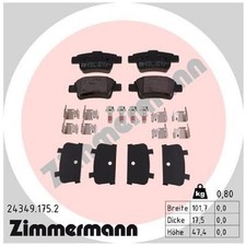 Satz Bremsbeläge Bremsklötze hinten für Opel Corsa D S07 | 24637126