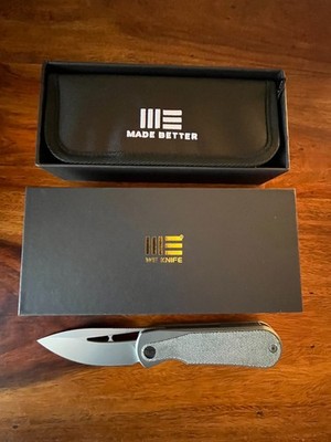 Brand New in Box: WE Knife Baloo Grey Titanium Handle/Micarta Inlay