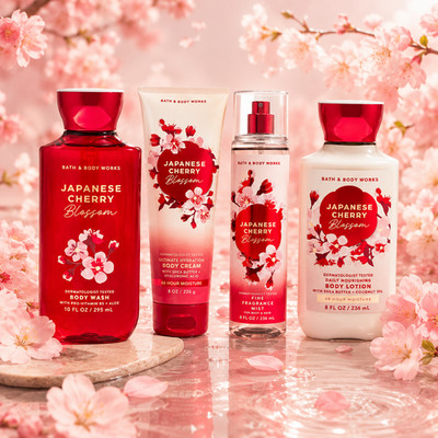 NEW Bath & Body Works Japanese Cherry Blossom 4PC Set Bundle