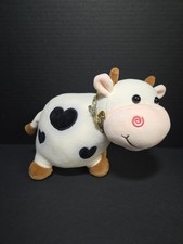 Cow Plush Toy, 10.2" Little Cow Doll,Stuffed Animal Throw Plushie Pillow Doll