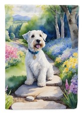 Caroline's Treasures Sealyham Terrier Spring Path House Flag DAC6712CHF