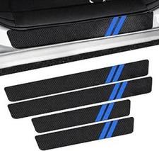 4 PCS Door Sill Decal Protectors, Anti-scratch Car Dor Sill Prote Color: Blue