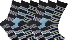 6 & 12 Pairs Mens Non Elastic Diabetic Socks Loose Soft Grip Top Adults UK 6-11