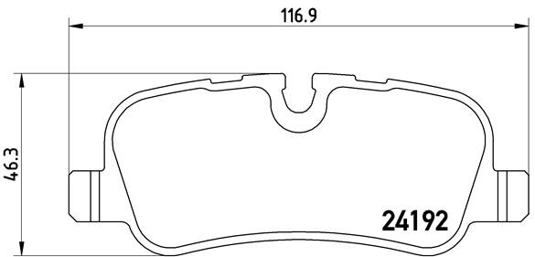 BREMBO P 44 019 Bremsbeläge Hinten für Land Rover Discovery - Bild 7