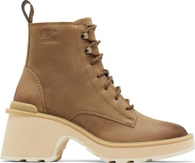 Sorel Women's Hi-Line Heel Lace Waterproof Boots Umber Tan Size 10