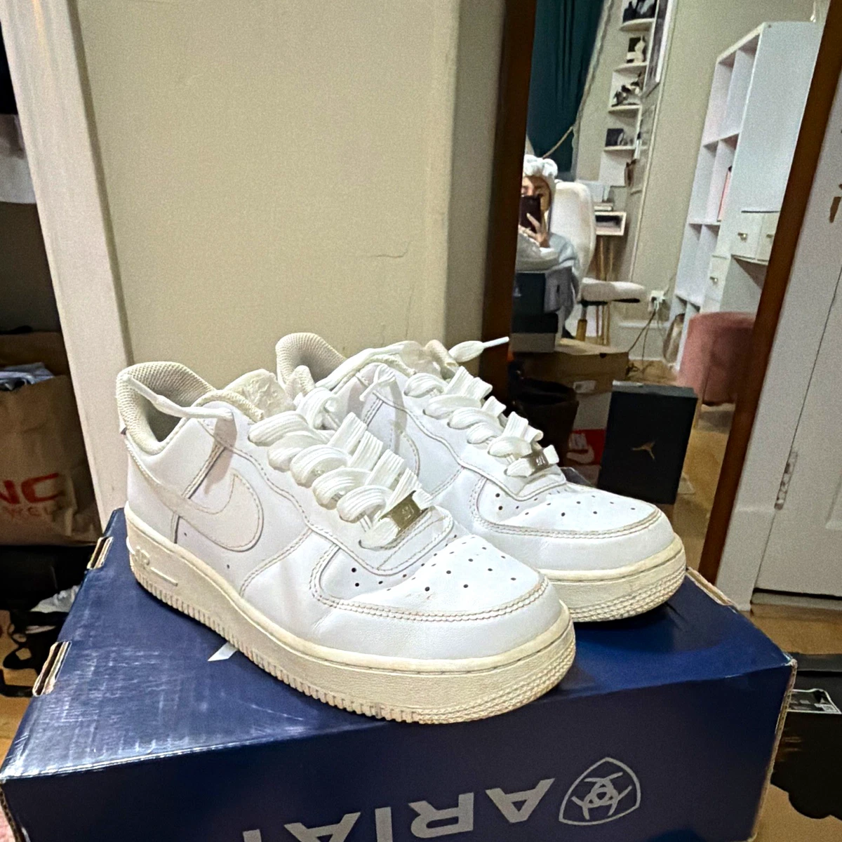 【箱無】 NIKE WMNS AIR FORCE 1 WHITE / WHITE 25+ Nike White Air Force 1 Sneakers for Women for sale | Updated