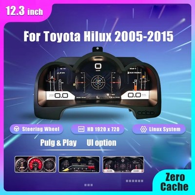 12.3 inch For Toyota Hilux 2005-2015 Car Lcd Panel Speedometer Virtual Cockpit