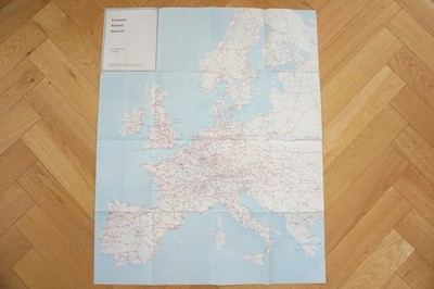British Rail International European Passenger Network Eisenbahnkarte 1977