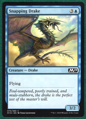 Snapping Drake - Core Set 2019 (M19) #75 - Magic: The Gathering MTG Card