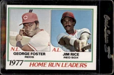 1978 Topps #202 Home Run Leaders George Foster Jim Rice - Nice Card