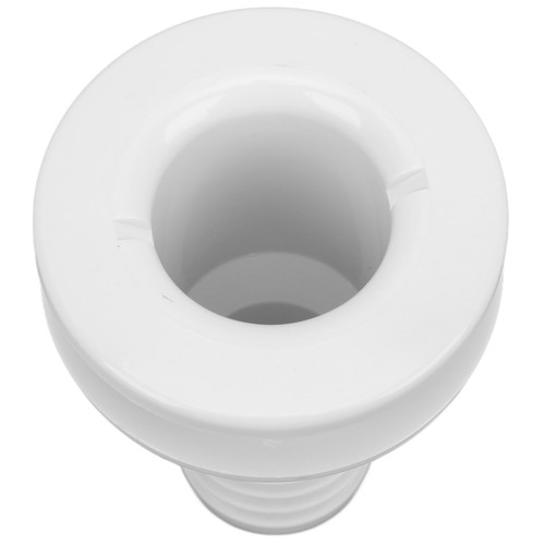White 1‑1/2in Thru Hull Fitting Straight ABS Hose Connector Accessory For Boats - Picture 11 of 12