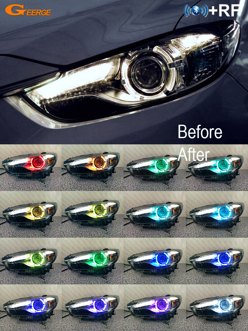 For Mazda 6 Atenza Mazda6 GJ GL Multi Color RGB LED Angel Eyes