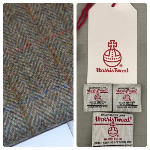 Blue Harris Tweed Craft Fabrics