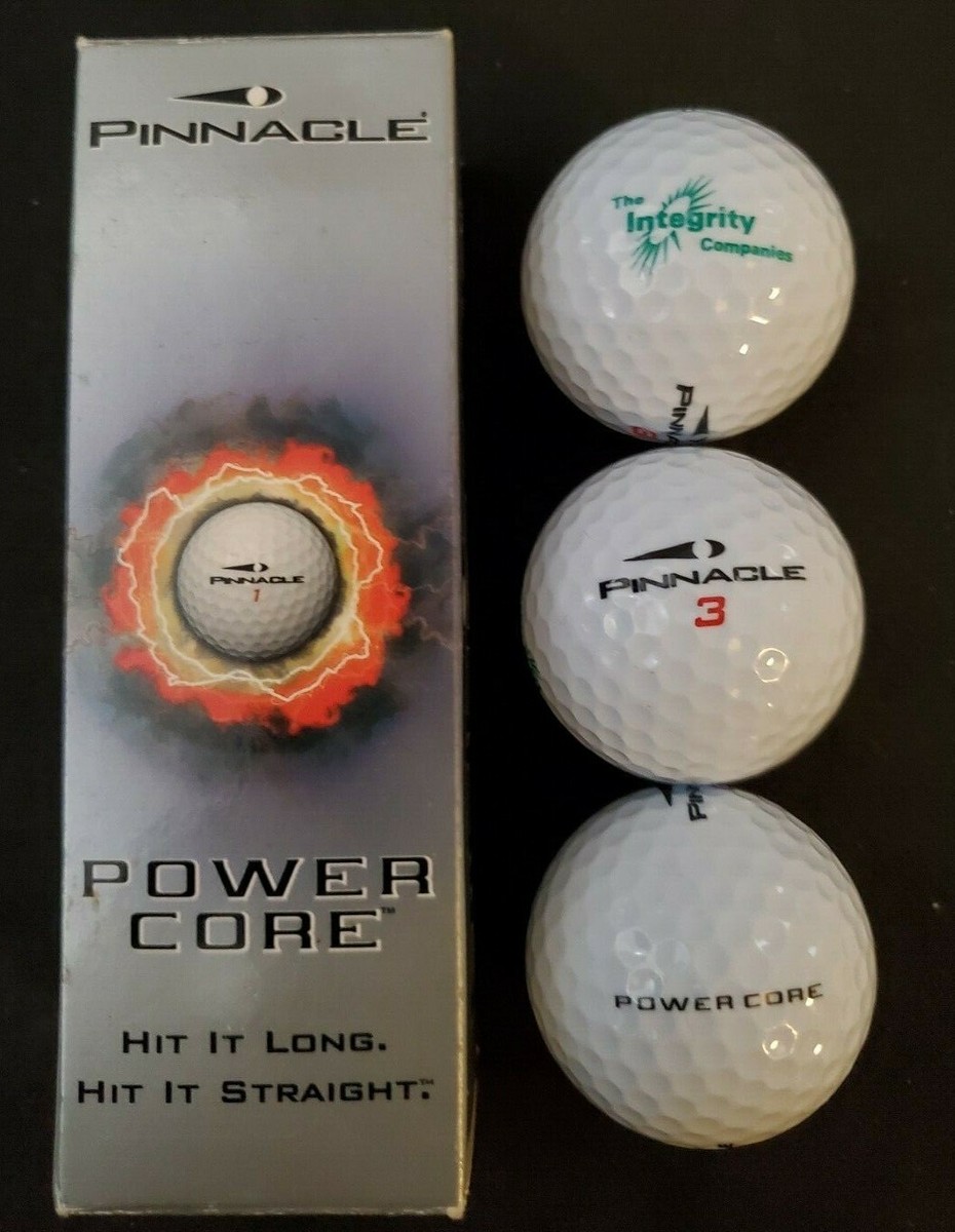 Pinnacle Golf Balls- 3- Power Core- Low Spin- w/ The Integrity