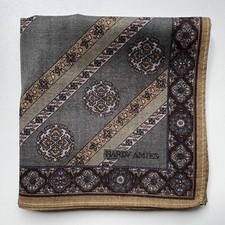 HANDKERCHIEF MEN'S POCKET SQUARE VINTAGE ART GEOMETRIC LINE COTTON 18" B0370