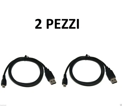 CAVO MICRO USB PS4 RICARICA CARICA CONTROLLER SONY PLAYSTATION 4 JOYPAD 1M 2PZ