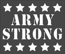 1- 5x6 inch Stencil, (NC-93) Army Strong (6mil)*****