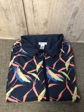 Dd Lifestyle Womens Jacket Size 2xl Navy Blue Coral Green Windbreaker