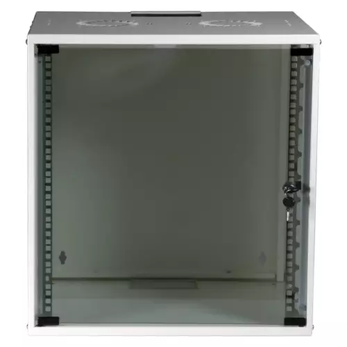 19 Zoll Wandgehäuse Netzwerkschrank Rack unmontiert 12HE Tiefe 450mm weiß